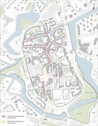 Geschlossene Modernisierungsverträge Altstadt Geschlossene Modernisierungsverträge Altstadt © Hansestadt Stade