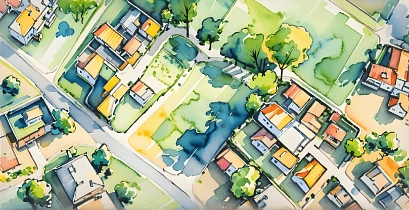 Illustration Ortsteilplatz Bützfleth&nbsp;&copy;&nbsp;Hansestadt Stade