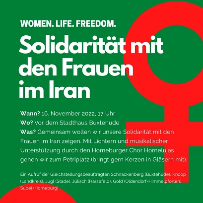 Solidarität mit den Frauen im Iran Solidarität mit den Frauen im Iran © Hansestadt Stade