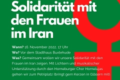 Solidarität mit den Frauen im Iran