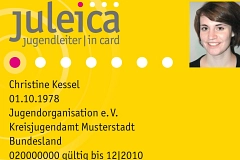 Das Symbolbild zeigt die Jugendleitercard einer jungen Frau