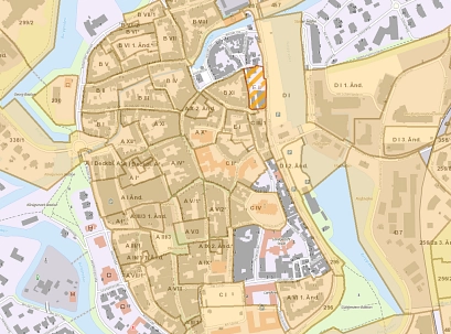 Übersicht Ausschnitt Bebauungspläne&nbsp;&copy;&nbsp;Hansestadt Stade